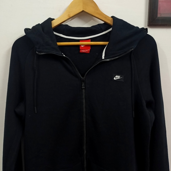 Nike Authentic swoosh box Black zipper hoodie for men's and women's - Picture 3 of 8